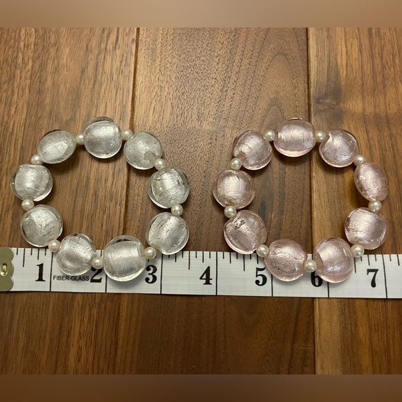 Set of 2 Lovely Glass Bead and Pearl Bracelets - Picture 8 of 8